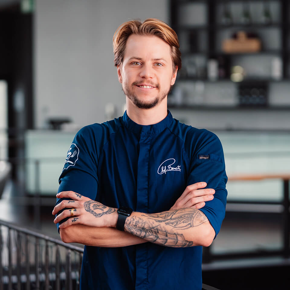 Caio Benati, Küchenchef des Sternerestaurants Schattbuch.